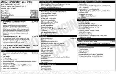2026 Jeep Wrangler Willys