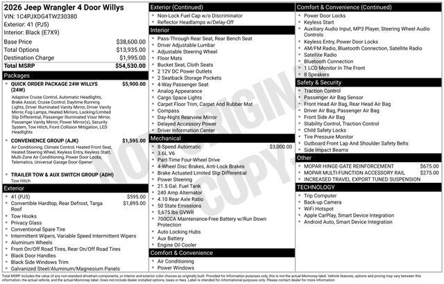 2026 Jeep Wrangler Willys