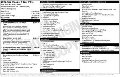 2026 Jeep Wrangler Willys