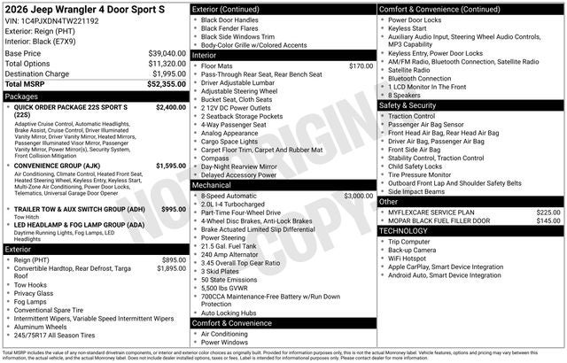 2026 Jeep Wrangler Sport S