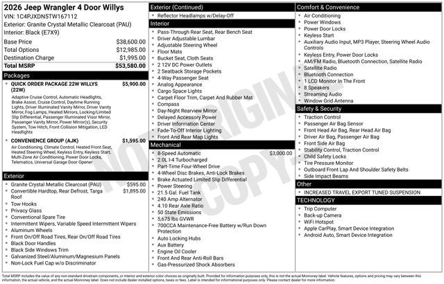 2026 Jeep Wrangler Willys