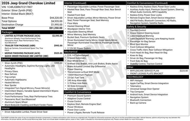 2026 Jeep Grand Cherokee Limited