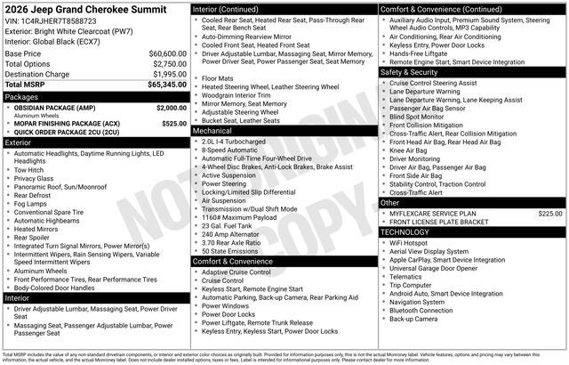 2026 Jeep Grand Cherokee Summit