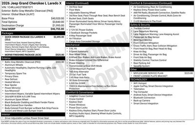 2026 Jeep Grand Cherokee Laredo