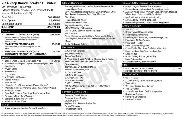 2026 Jeep Grand Cherokee Limited