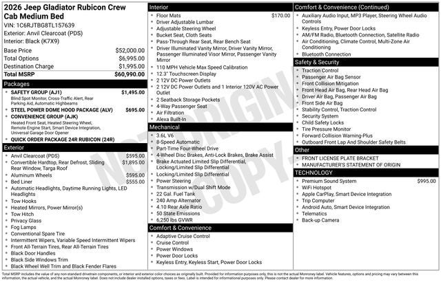 2026 Jeep Gladiator Rubicon