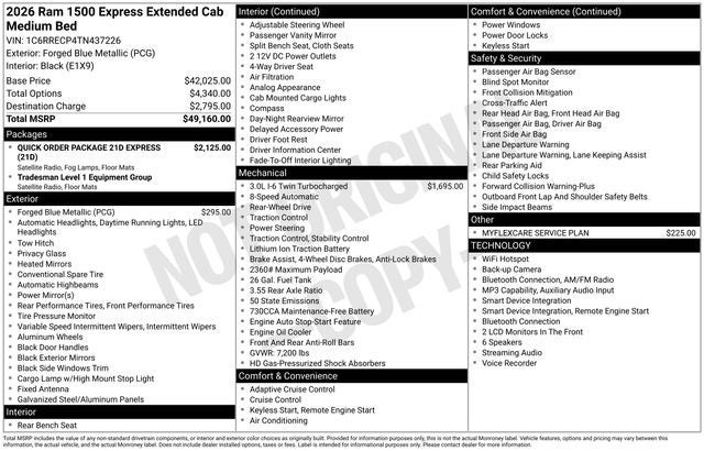 2026 RAM Ram 1500 Express