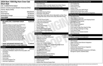 2026 RAM Ram 1500 Big Horn/Lone Star