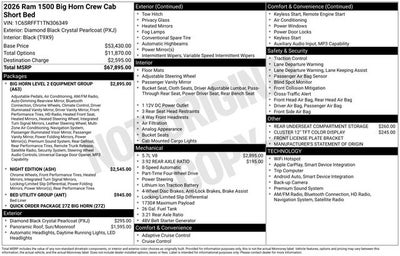 2026 RAM Ram 1500 Big Horn/Lone Star