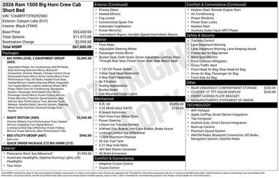 2026 RAM Ram 1500 Big Horn/Lone Star