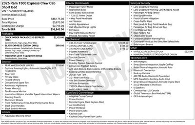 2026 RAM Ram 1500 Express