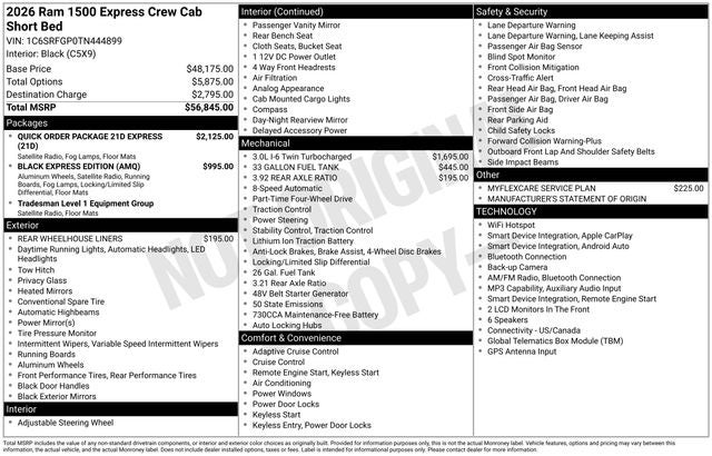 2026 RAM Ram 1500 Express