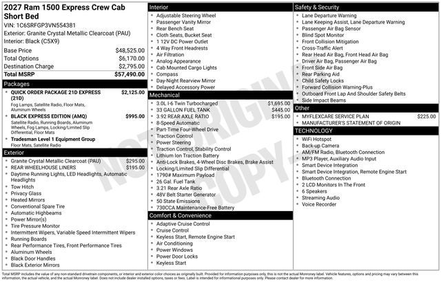 2027 RAM Ram 1500 Express