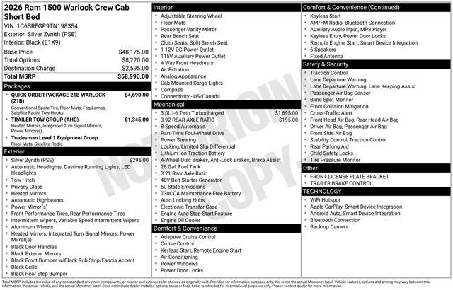 2026 RAM Ram 1500 Warlock