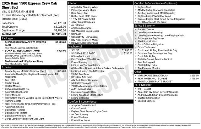 2026 RAM Ram 1500 Express