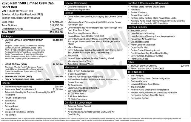 2026 RAM Ram 1500 Limited