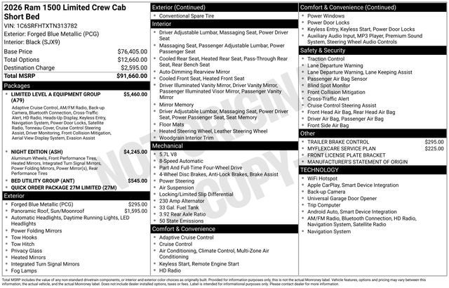 2026 RAM Ram 1500 Limited