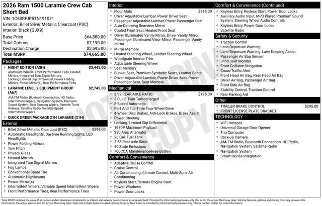 2026 RAM Ram 1500 Laramie