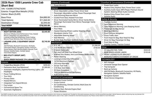 2026 RAM Ram 1500 Laramie
