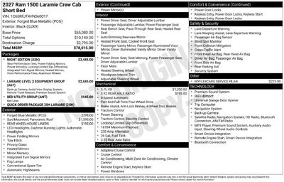 2027 RAM Ram 1500 Laramie