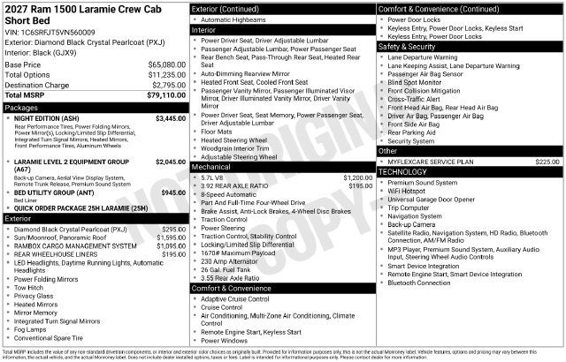 2027 RAM Ram 1500 Laramie