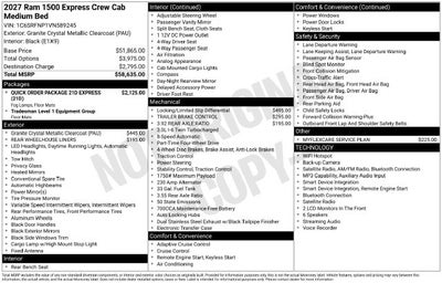 2027 RAM Ram 1500 Express