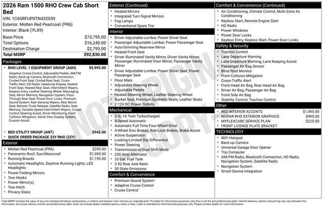 2026 RAM Ram 1500 RHO