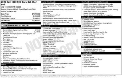 2026 RAM Ram 1500 RHO
