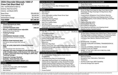 2026 Chevrolet Silverado 1500 LT Texas Edition