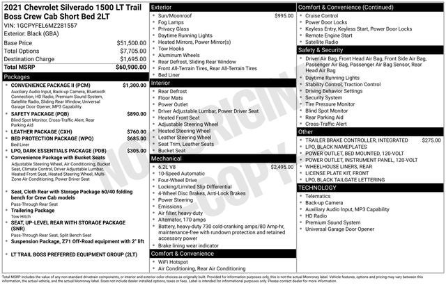 2021 Chevrolet Silverado 1500 LT Trail Boss