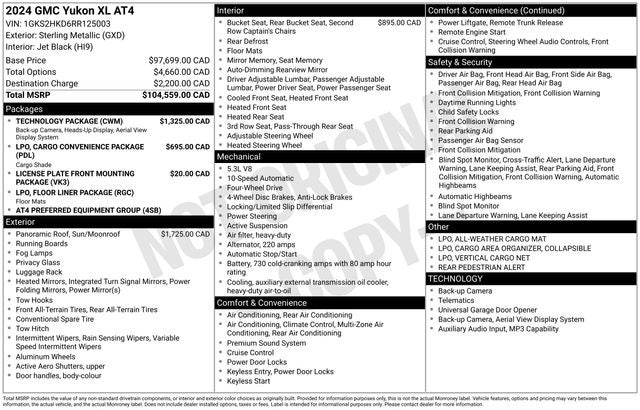 2024 GMC Yukon XL AT4