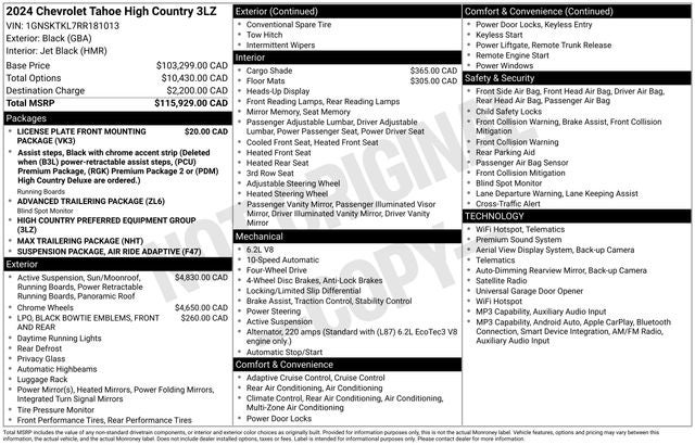2024 Chevrolet Tahoe High Country
