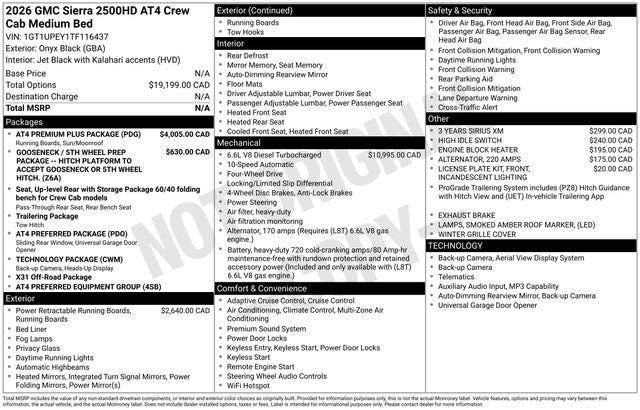 2026 GMC Sierra 2500HD AT4