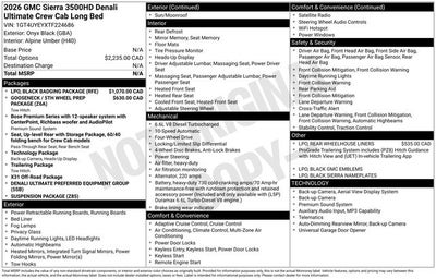 2026 GMC Sierra 3500HD Denali Ultimate