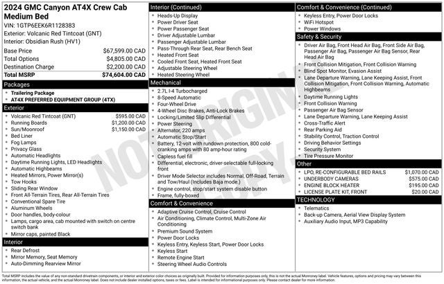 2024 GMC Canyon AT4X