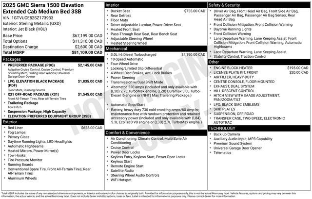 2025 GMC Sierra 1500 Elevation