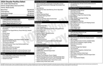 2026 Chrysler Pacifica Select