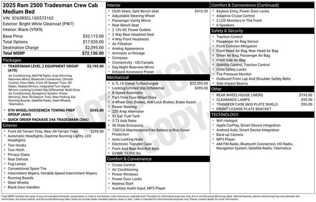 2025 RAM Ram 2500 Tradesman