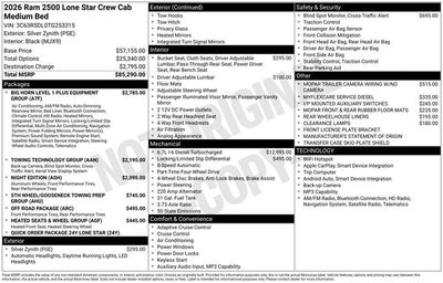 2026 RAM Ram 2500 Big Horn