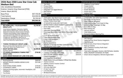 2026 RAM Ram 2500 Big Horn