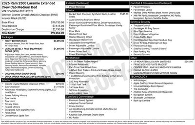 2026 RAM Ram 2500 Laramie