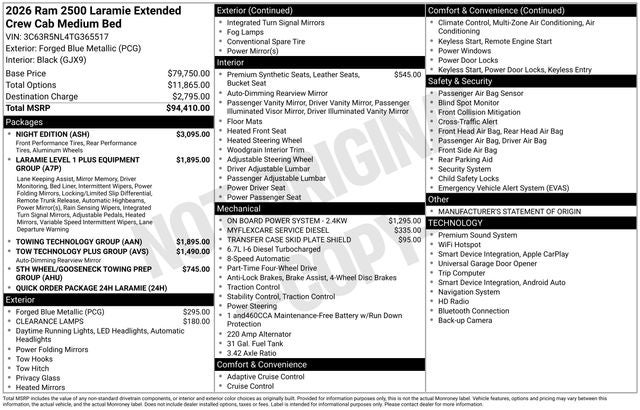 2026 RAM Ram 2500 Laramie
