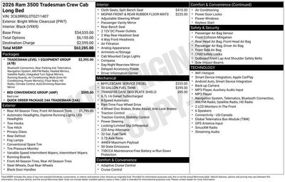 2026 RAM Ram 3500 Tradesman