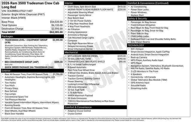 2026 RAM Ram 3500 Tradesman
