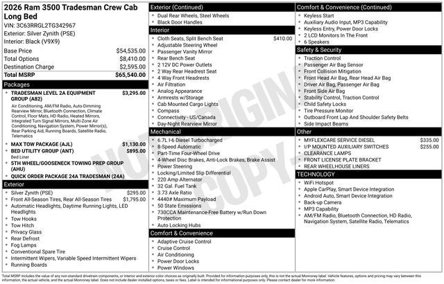2026 RAM Ram 3500 Tradesman