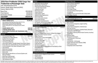 2026 RAM Ram ProMaster High Roof