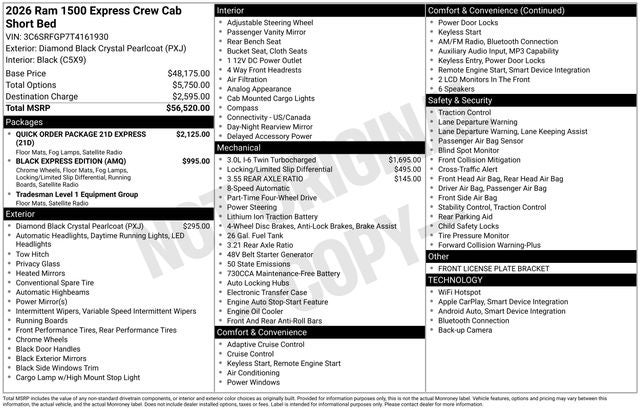 2026 RAM Ram 1500 Express