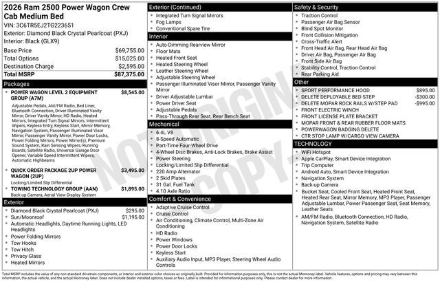 2026 RAM Ram 2500 Power Wagon