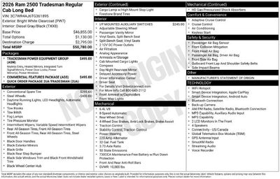 2026 RAM Ram 2500 Tradesman