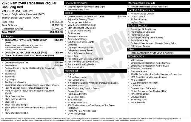 2026 RAM Ram 2500 Tradesman